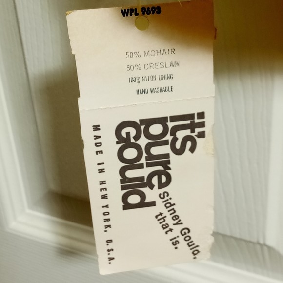 Vintage Sidney Gould Yellow 50% mohair/50% Creslan Knit Sweater - Picture 6 of 7